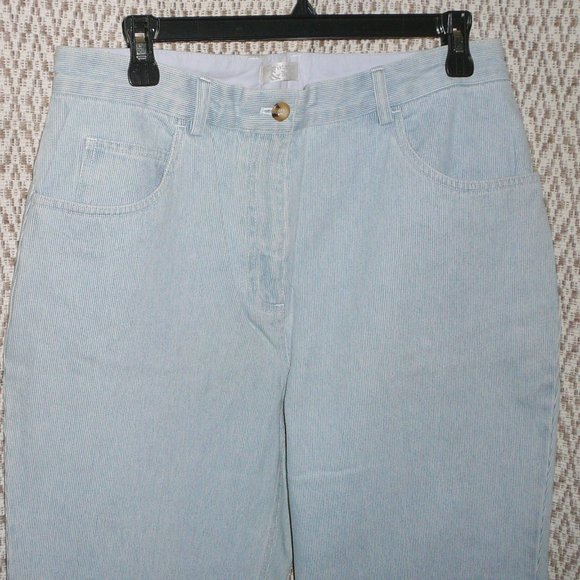 CJ Banks Textured Denim Jeans Straight Leg 10 NWT - Picture 2 of 7